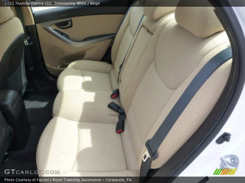 Shimmering White / Beige 2012 Hyundai Elantra GLS