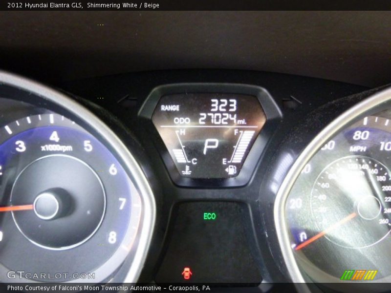 Shimmering White / Beige 2012 Hyundai Elantra GLS
