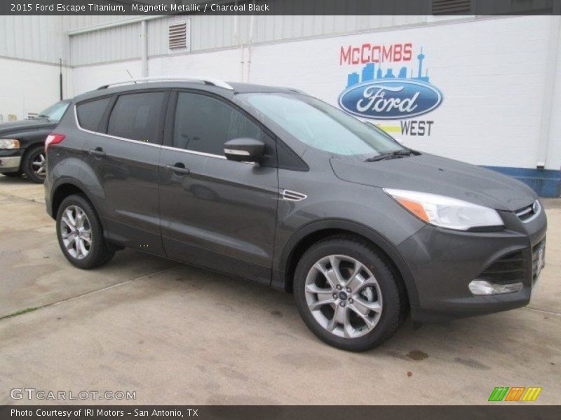 Magnetic Metallic / Charcoal Black 2015 Ford Escape Titanium