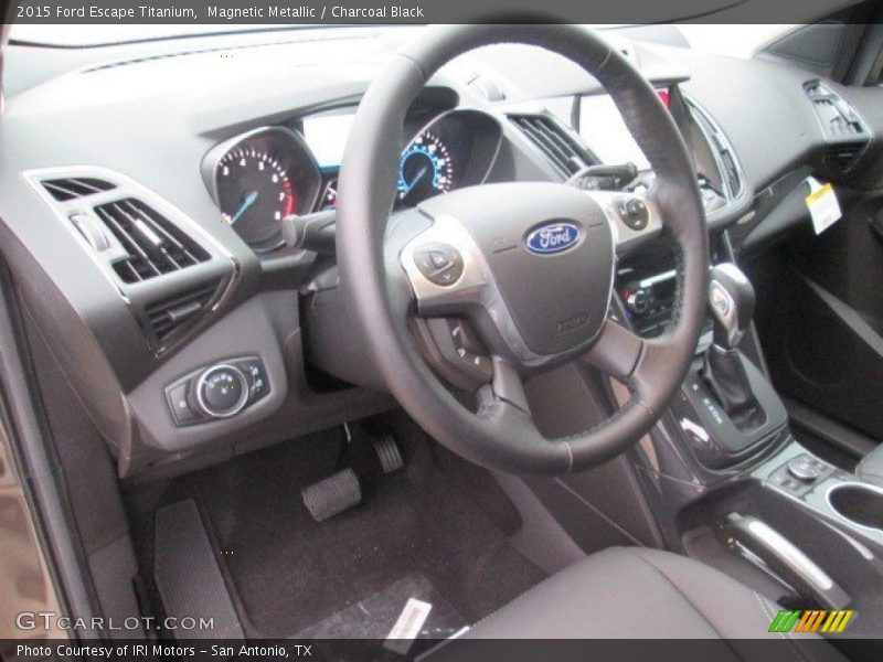 Magnetic Metallic / Charcoal Black 2015 Ford Escape Titanium