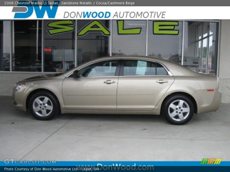 Sandstone Metallic / Cocoa/Cashmere Beige 2008 Chevrolet Malibu LS Sedan