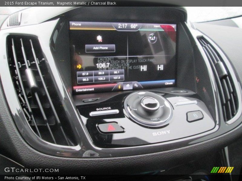 Magnetic Metallic / Charcoal Black 2015 Ford Escape Titanium