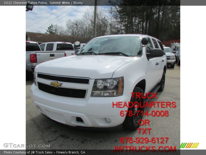 Summit White / Ebony 2012 Chevrolet Tahoe Police