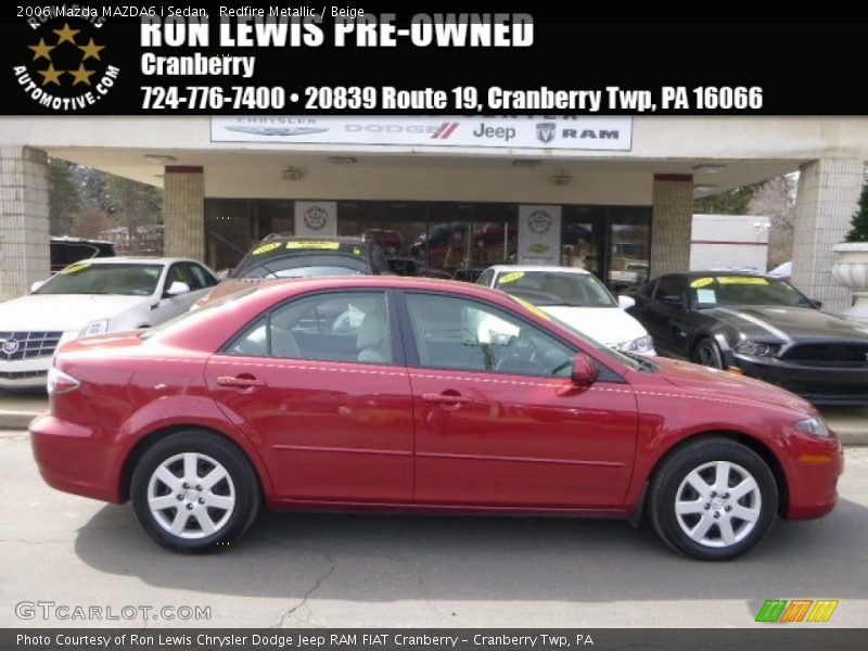 Redfire Metallic / Beige 2006 Mazda MAZDA6 i Sedan