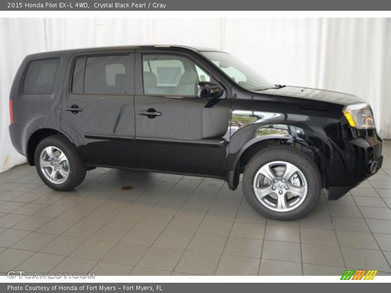 Crystal Black Pearl / Gray 2015 Honda Pilot EX-L 4WD