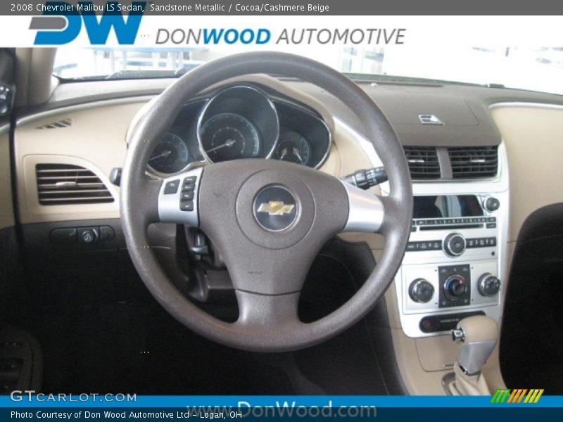 Sandstone Metallic / Cocoa/Cashmere Beige 2008 Chevrolet Malibu LS Sedan