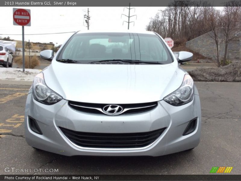 Silver / Beige 2013 Hyundai Elantra GLS