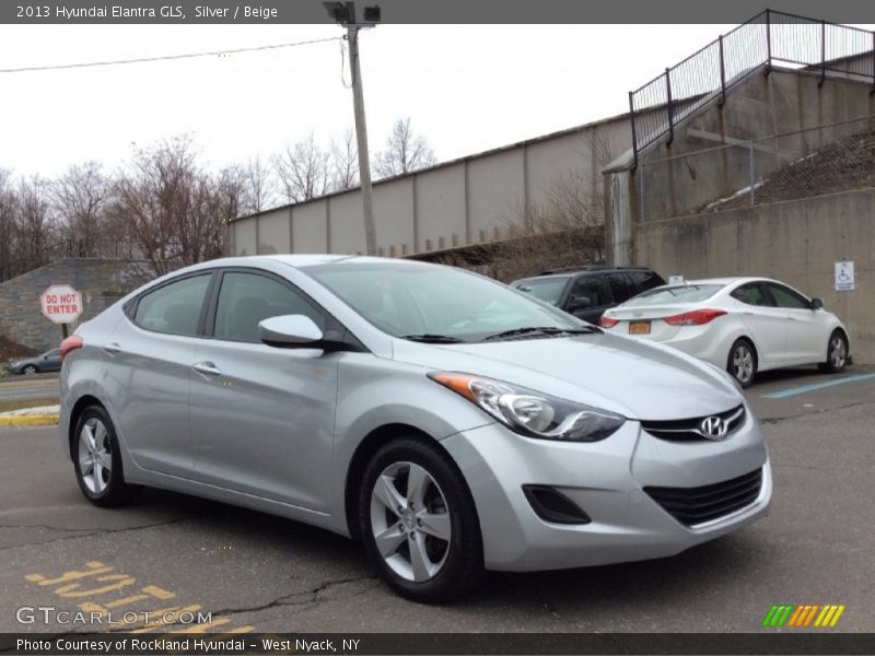 Silver / Beige 2013 Hyundai Elantra GLS