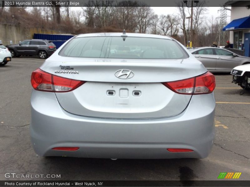 Silver / Beige 2013 Hyundai Elantra GLS