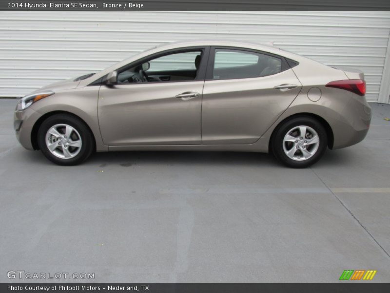 Bronze / Beige 2014 Hyundai Elantra SE Sedan