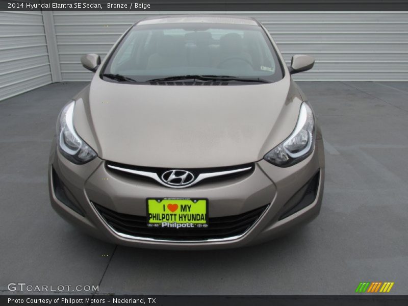 Bronze / Beige 2014 Hyundai Elantra SE Sedan