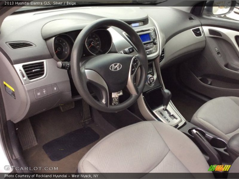 Silver / Beige 2013 Hyundai Elantra GLS
