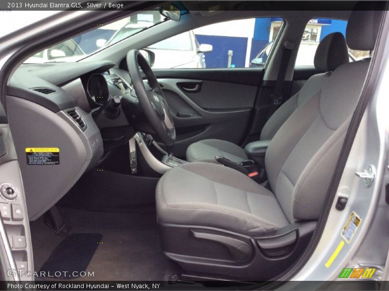 Silver / Beige 2013 Hyundai Elantra GLS