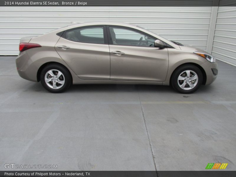 Bronze / Beige 2014 Hyundai Elantra SE Sedan