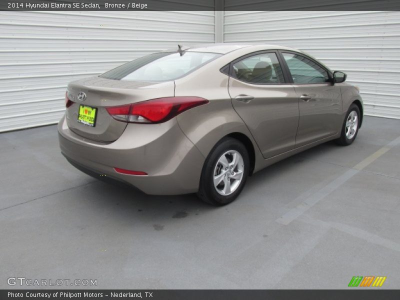 Bronze / Beige 2014 Hyundai Elantra SE Sedan