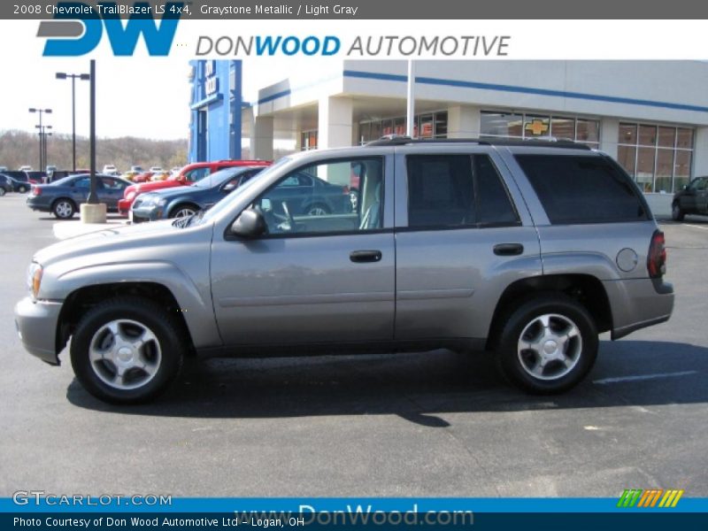 Graystone Metallic / Light Gray 2008 Chevrolet TrailBlazer LS 4x4