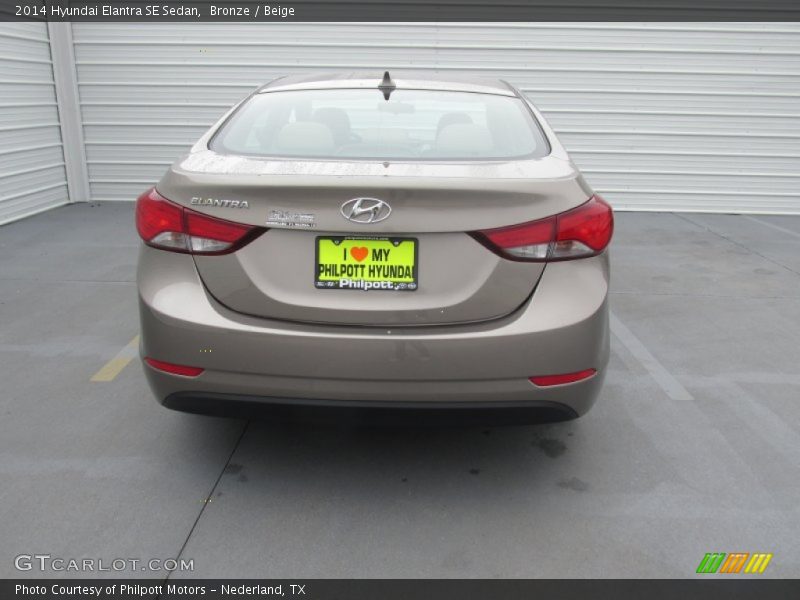 Bronze / Beige 2014 Hyundai Elantra SE Sedan