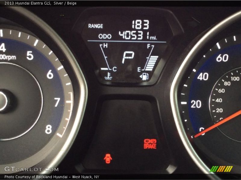 Silver / Beige 2013 Hyundai Elantra GLS