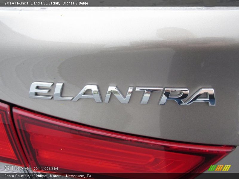 Bronze / Beige 2014 Hyundai Elantra SE Sedan
