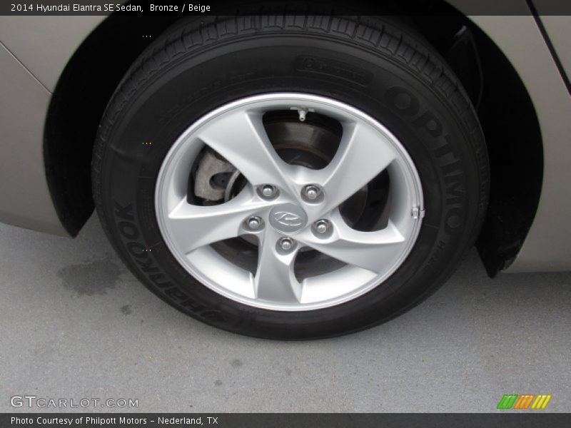 Bronze / Beige 2014 Hyundai Elantra SE Sedan