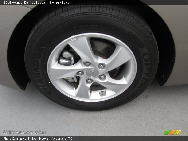 Bronze / Beige 2014 Hyundai Elantra SE Sedan