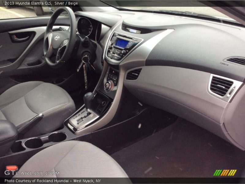 Silver / Beige 2013 Hyundai Elantra GLS
