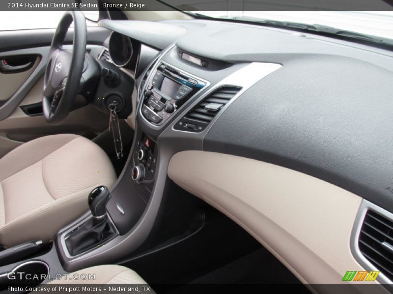 Bronze / Beige 2014 Hyundai Elantra SE Sedan