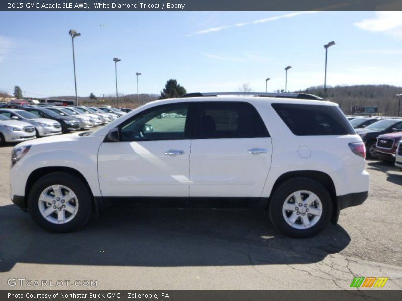 White Diamond Tricoat / Ebony 2015 GMC Acadia SLE AWD