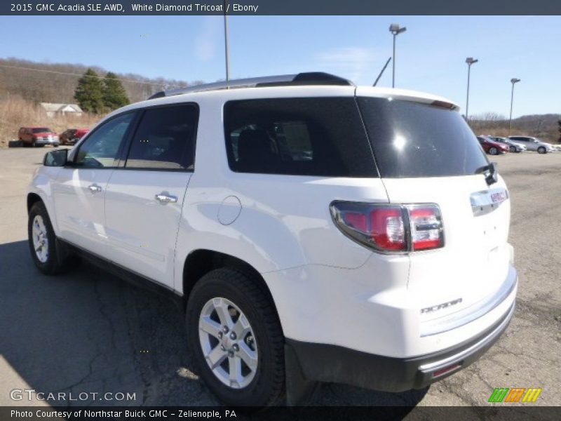 White Diamond Tricoat / Ebony 2015 GMC Acadia SLE AWD
