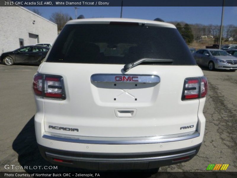 White Diamond Tricoat / Ebony 2015 GMC Acadia SLE AWD