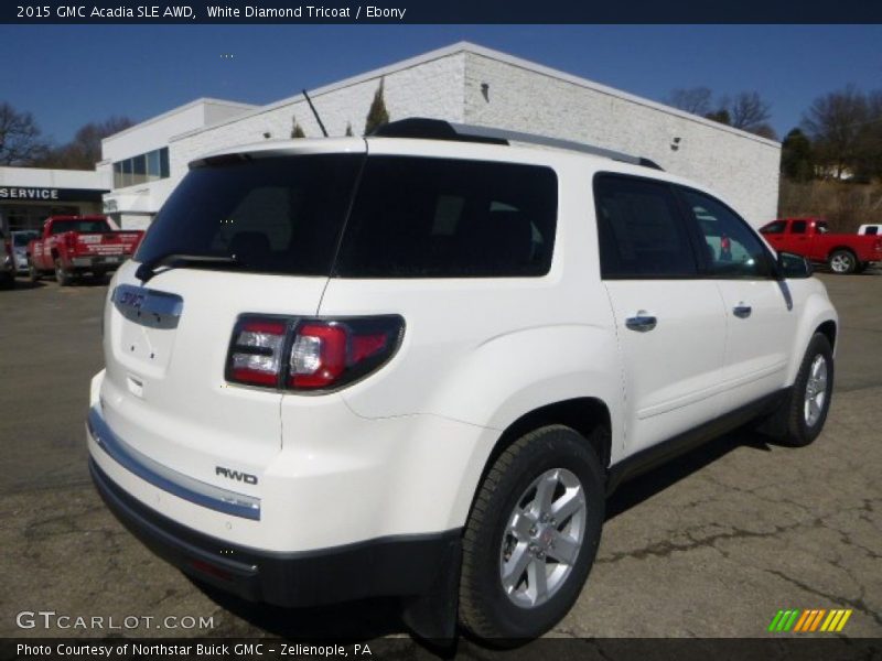 White Diamond Tricoat / Ebony 2015 GMC Acadia SLE AWD