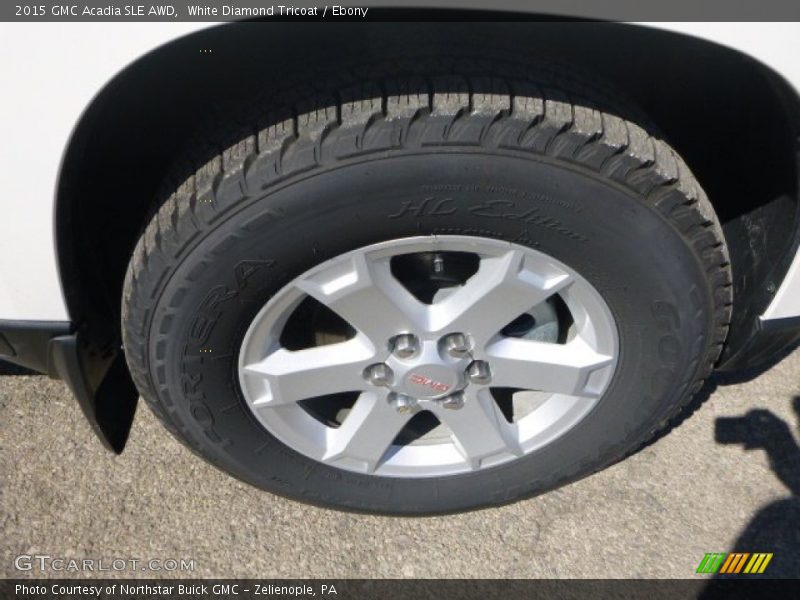 White Diamond Tricoat / Ebony 2015 GMC Acadia SLE AWD