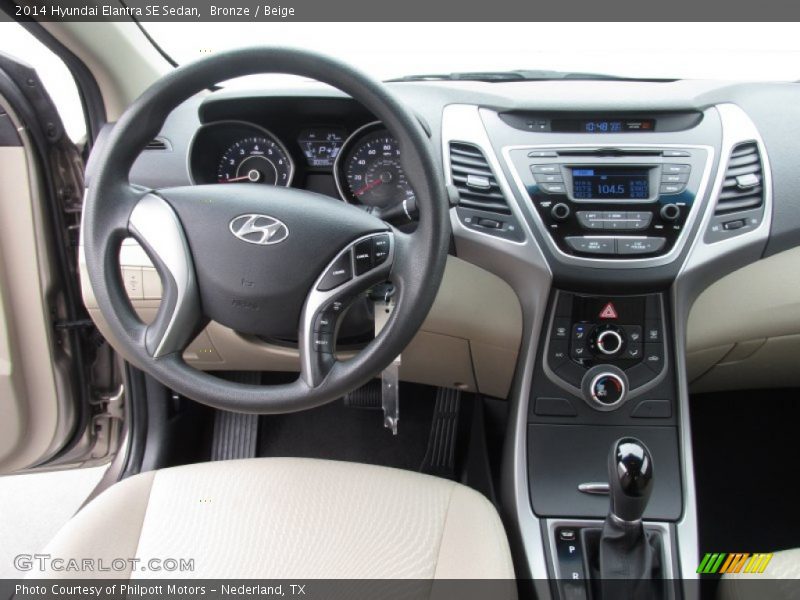 Bronze / Beige 2014 Hyundai Elantra SE Sedan