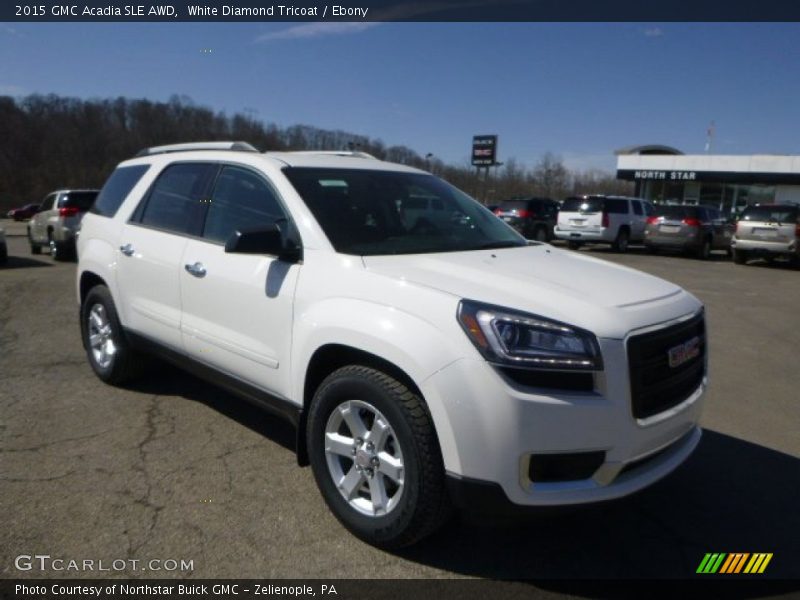 White Diamond Tricoat / Ebony 2015 GMC Acadia SLE AWD