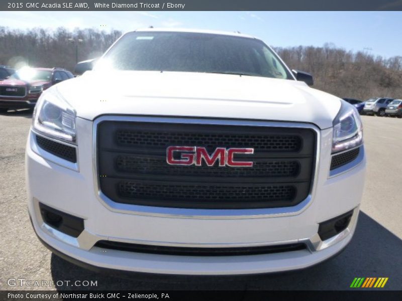 White Diamond Tricoat / Ebony 2015 GMC Acadia SLE AWD