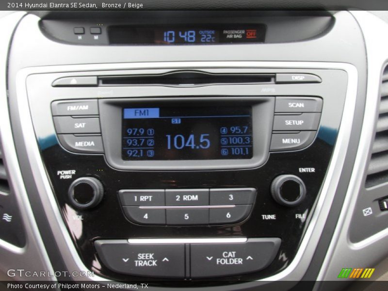 Bronze / Beige 2014 Hyundai Elantra SE Sedan