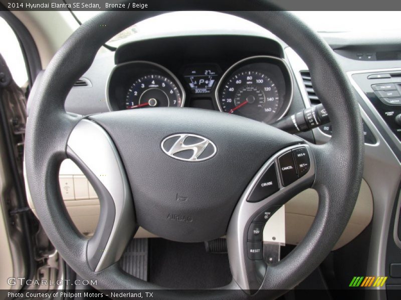 Bronze / Beige 2014 Hyundai Elantra SE Sedan