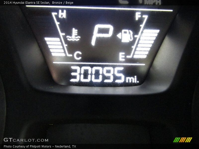 Bronze / Beige 2014 Hyundai Elantra SE Sedan