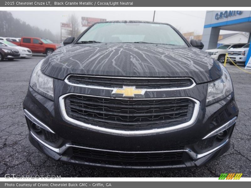 Black Granite Metallic / Cocoa/Light Neutral 2015 Chevrolet Cruze LT