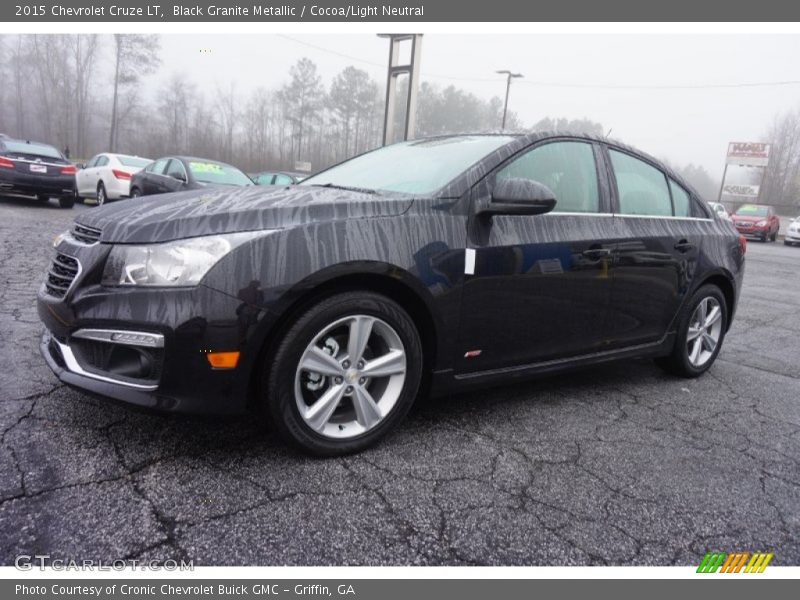 Black Granite Metallic / Cocoa/Light Neutral 2015 Chevrolet Cruze LT