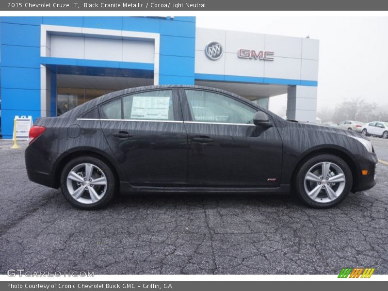Black Granite Metallic / Cocoa/Light Neutral 2015 Chevrolet Cruze LT