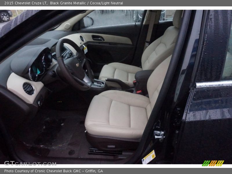 Black Granite Metallic / Cocoa/Light Neutral 2015 Chevrolet Cruze LT