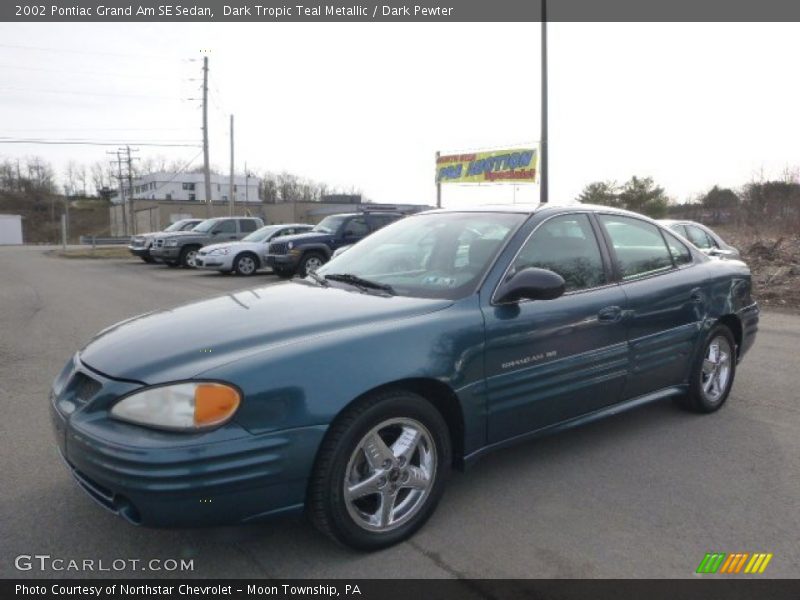 Dark Tropic Teal Metallic / Dark Pewter 2002 Pontiac Grand Am SE Sedan