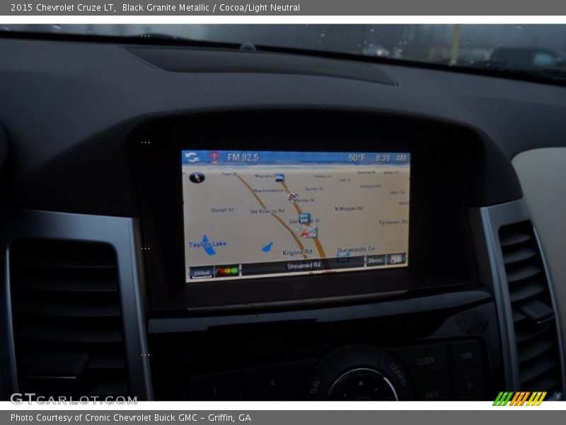 Black Granite Metallic / Cocoa/Light Neutral 2015 Chevrolet Cruze LT