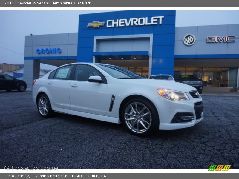 Heron White / Jet Black 2015 Chevrolet SS Sedan