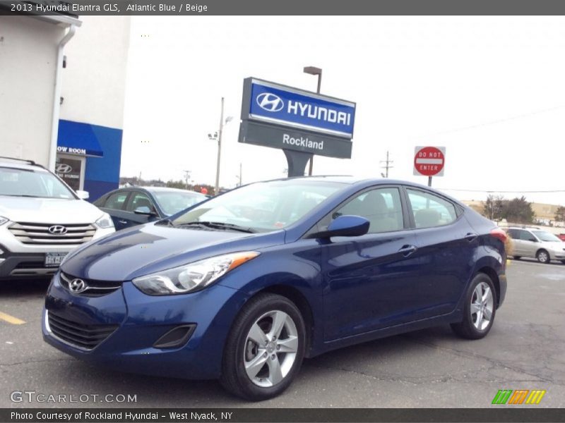 Atlantic Blue / Beige 2013 Hyundai Elantra GLS