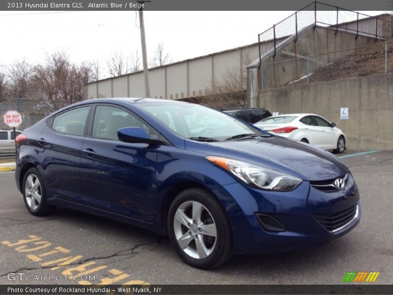 Atlantic Blue / Beige 2013 Hyundai Elantra GLS