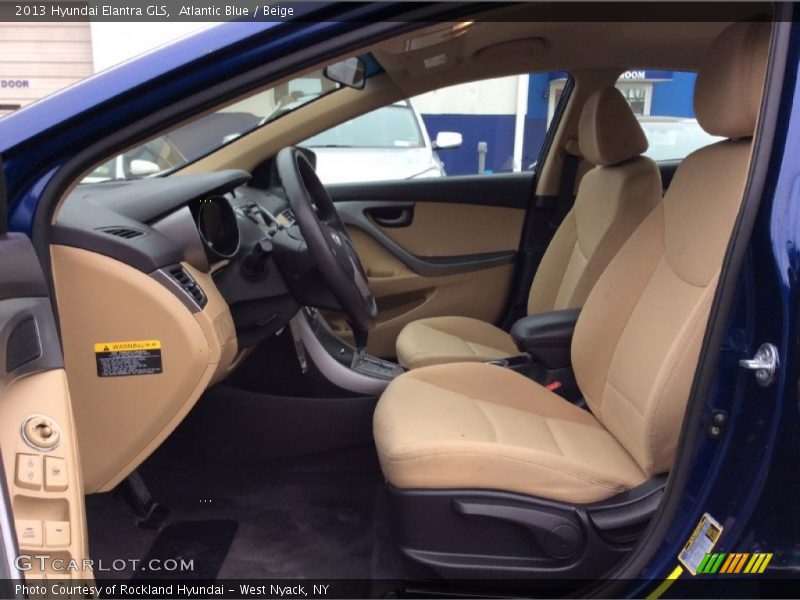 Atlantic Blue / Beige 2013 Hyundai Elantra GLS