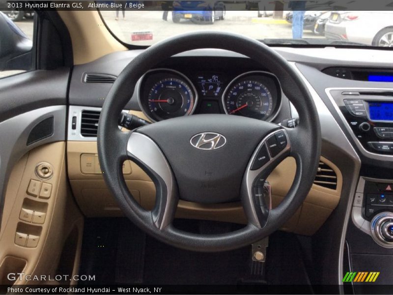 Atlantic Blue / Beige 2013 Hyundai Elantra GLS