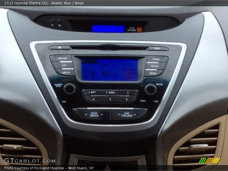 Atlantic Blue / Beige 2013 Hyundai Elantra GLS